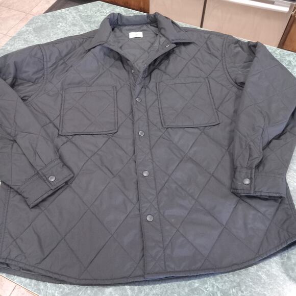 H&M quilted shirt jacket Shacket Unisex size 2x Chest Pockets Lightweight Flaw - Picture 1 of 14